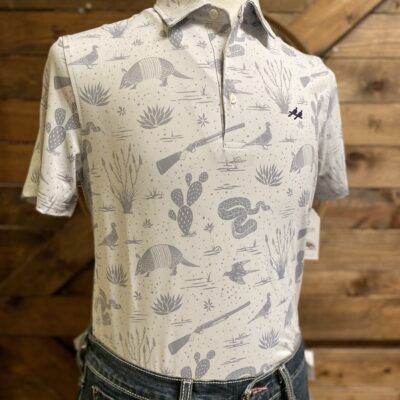 Mens Two Dove S/S Golf Polo Tin Cup
