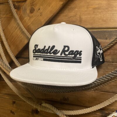 Saddle Rags Cap White/Black Embroidery