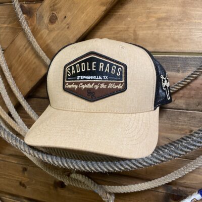 Saddle Rags Cap Tan Heather Cowboy Capital Patch