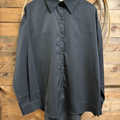 Womens Grace+Emma L/S Button Down Black