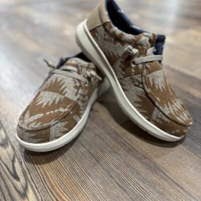 Mens Ariat Hilo Stretch Tan Wooly Aztec