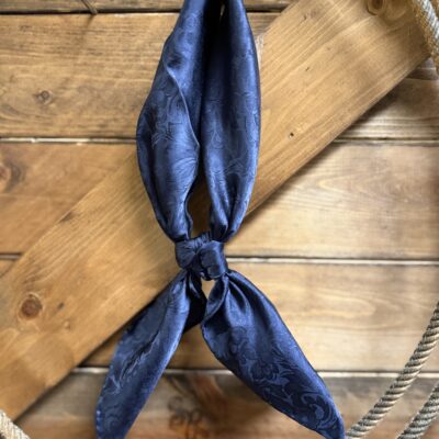 Navy Jacquard Shorty Wild Rag 20"