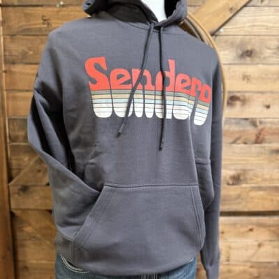 Mens Sendero Retro Logo Hoodie Vintage Black