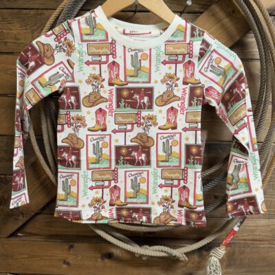 Girls Wrangler L/S Tee Western Greetings
