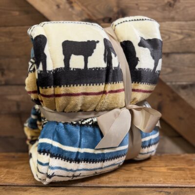 Morning On The Farm Plush Throw
