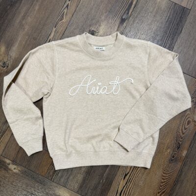 Womens Ariat Essential Crew Neck Sweatshirt Oatmeal