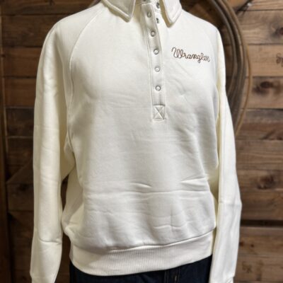 Womens Wrangler Retro 1/2 Zip Cream