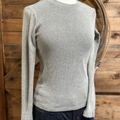Womens Dylan Cozy L/S Ribbed Crewneck Olive