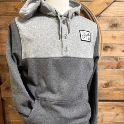 Mens Cinch Patch Hoodie Charcoal