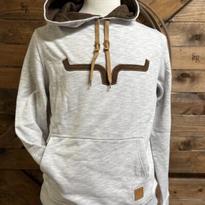 Mens Kimes Durham Hoodie Natural Grey