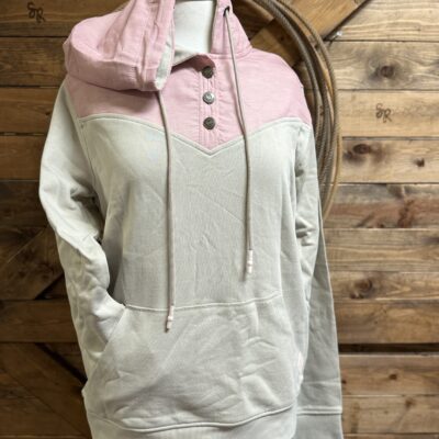 Womens STS Whit Hoodie Pink/Oatmeal