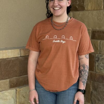 Saddle Rags Boot Toe Shapes Tee Rust