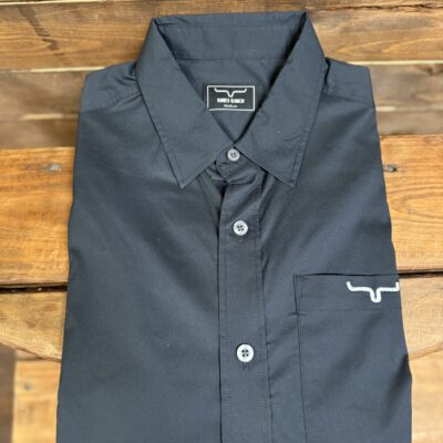 Mens Kimes Team L/S Button Down Black