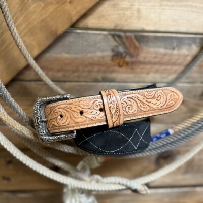 Mens R.Watson Black Roughout Belt