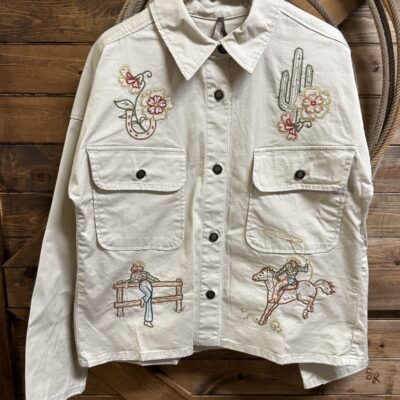 Womens Stetson Cowgirl Embroidered Shaket