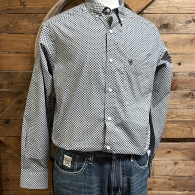 Mens Ariat Classic Fit L/S Button Down Card Hand