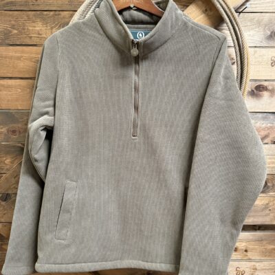 Mens Outback Atlas 1/4 Zip Pullover Brown Berber