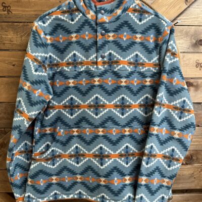 Womens Outback Delany Fleece Henley Rust Aztec