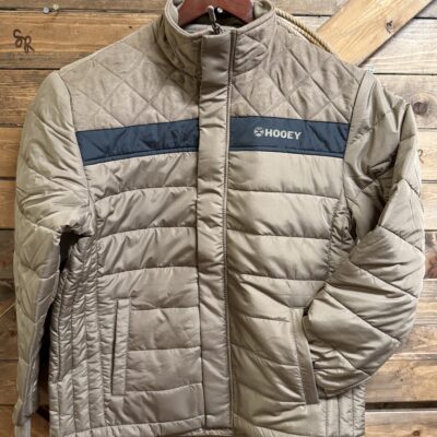 Mens Hooey Banff Puffer Jacket Brown/Black