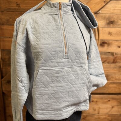 Womens Hooey Mazatlan 1/4 Zip Hoodie Blue