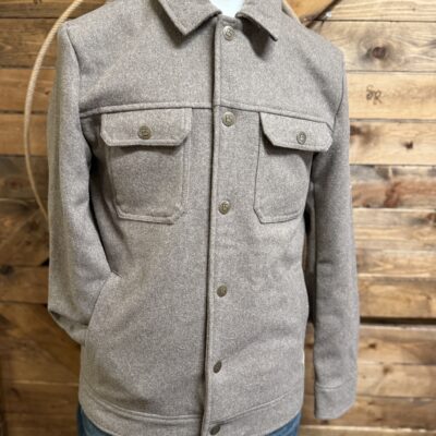 Mens Panhandle Slim Wool Jacket Heather Brown