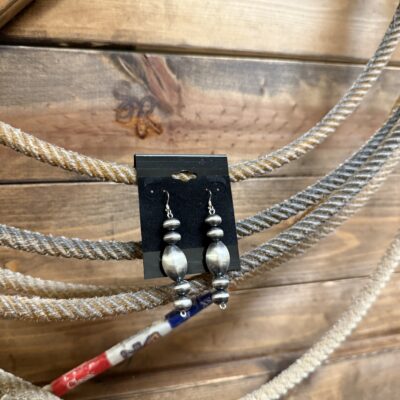 Navajo Pearl & Melon Bead Dangle Earrings