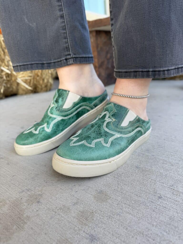 Agave Sky Kai Sneaker Mule - Turquoise - Saddle Rags