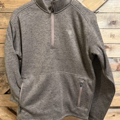 Mens Ariat Caldwell 1/4 Zip Pullover Carafe Brown