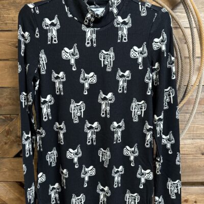 Womens Wrangler Retro Punchy Mock L/S Black