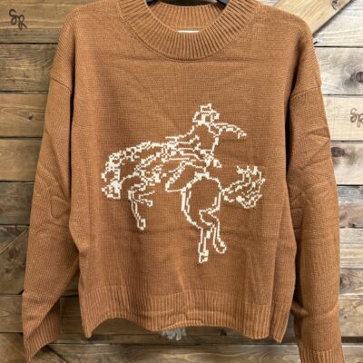 Womens Wrangler Retro American Sweater Rust