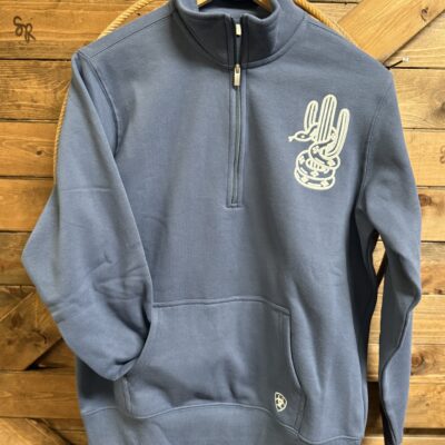 Womens Ariat Quarry 1/4 Zip Pullover Vintage Indigo