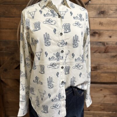 Womens Ariat Homestyle L/S Button Down Desert Print