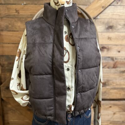 Womens Ariat Swirls Vest Brown