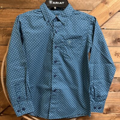Ariat Boys Classic L/S Button Down Dark Teal