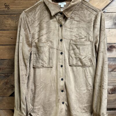 Womens Dylan Maeve L/S Corduroy Button Down Brown