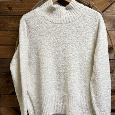 Womens Dylan Mock Pullover Winter White