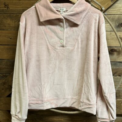 Womens Dylan Midnight Ribbed Velour Top Pink