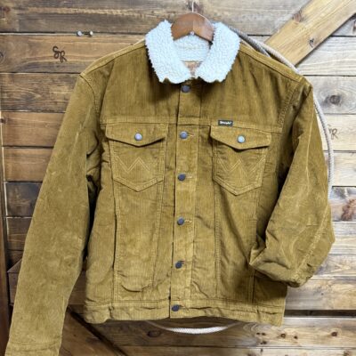 Mens Wrangler Corduroy Sherpa Lined Jacket