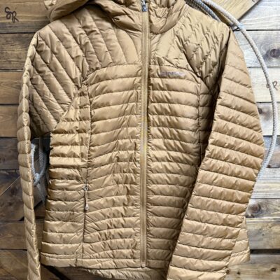 Womens Cinch Down Jacket W/Hood Golden Brown