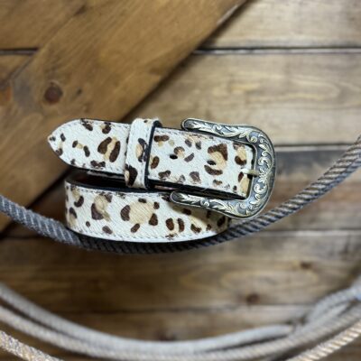 Womens Hair On Hide Cheetah Belt