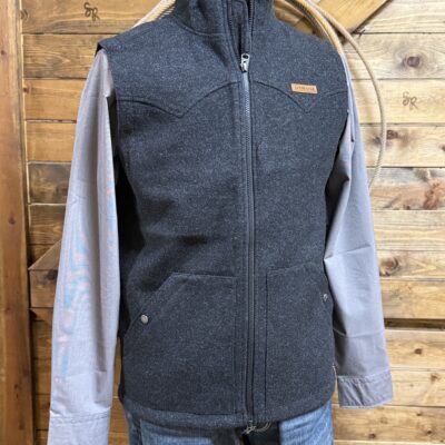Mens Cinch Wool Vest Black