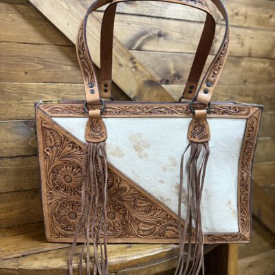 American Darling Square Tassel Tote Leather/Cowhide