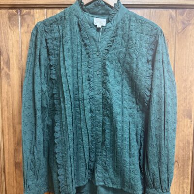 Womens Layerz Kathleen L/S Blouse Green