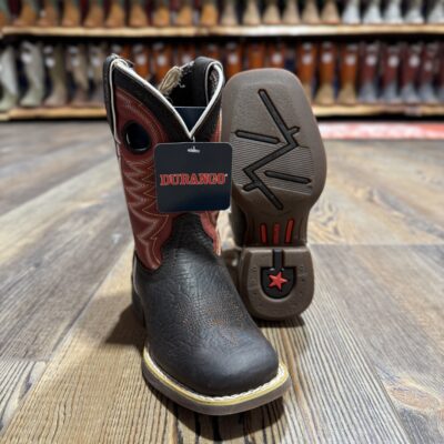 Durango Kid's Lil Rebel Pro - Dark Chestnut/Crimson