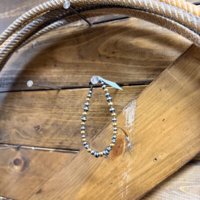 Navajo Pearl 4-6MM & 18K Gold Bracelet