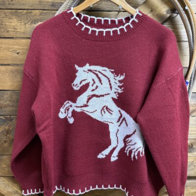 Womens Grace+Emma Horse Sweater