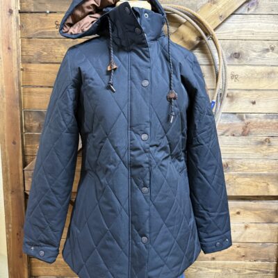 Womens Cinch Quilted Barn Jacket Black