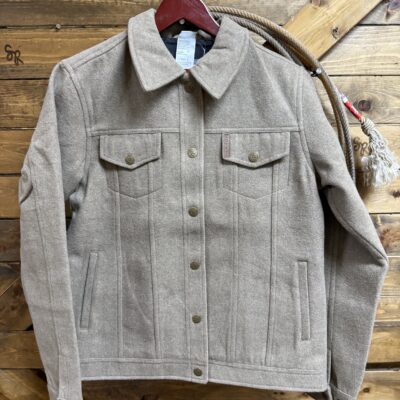 Womens Cinch Wool Trucker Jacket  Light Brown