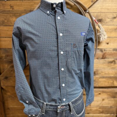 Mens Panhandle Slim L/S Button Down Peacock