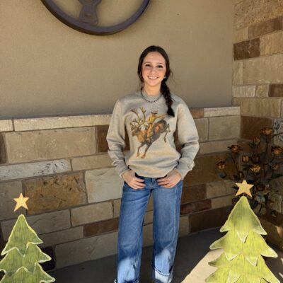 Saddle Rags Sweatshirt - Reindeer Rodeo